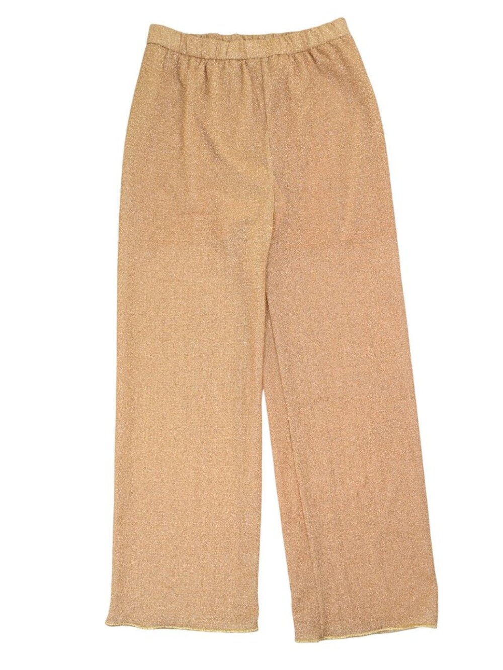 Oseree Gold Metallic Straight Leg Pants